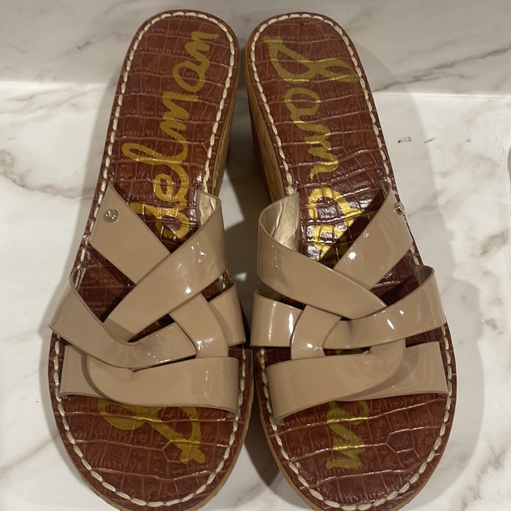 Women’s Sam Edelman Cork Wedge Sandals - Picture 2 of 7